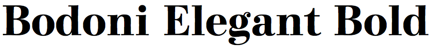 Bodoni Elegant Bold