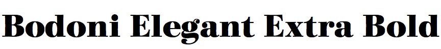 Bodoni Elegant Extra Bold