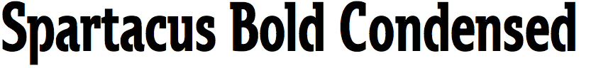 Spartacus Bold Condensed