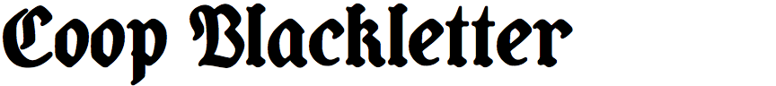 Coop Blackletter