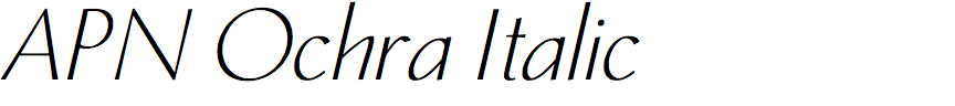APN Ochra Italic