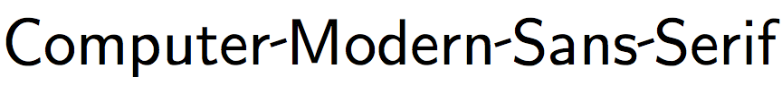 Computer Modern Sans Serif