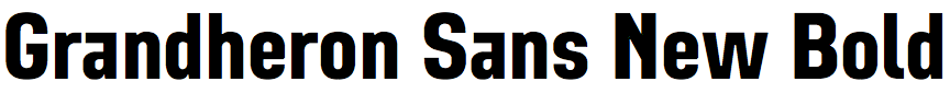 Grandheron Sans New Bold