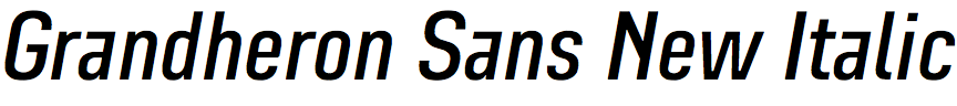 Grandheron Sans New Italic