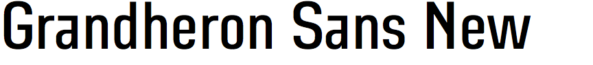 Grandheron Sans New