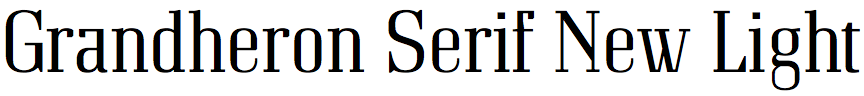 Grandheron Serif New Light