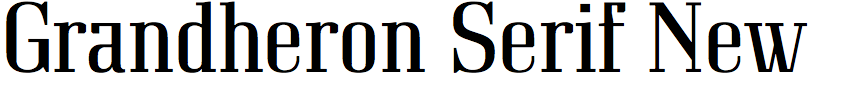 Grandheron Serif New