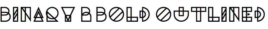 Binary 2 Bold Outlined