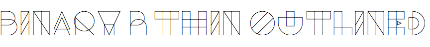 Binary 2 Thin Outlined