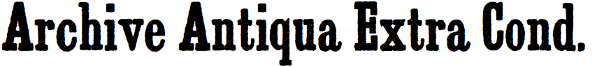 Archive Antiqua Extra Condensed