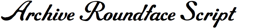 Archive Roundface Script