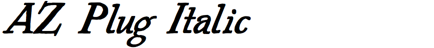 AZ Plug Italic