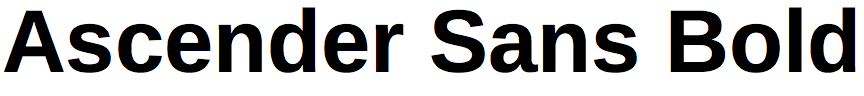 Ascender Sans Bold