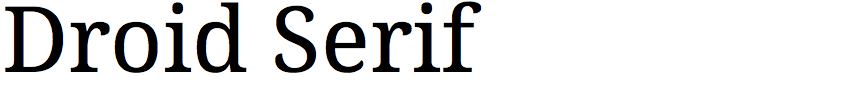 Droid Serif