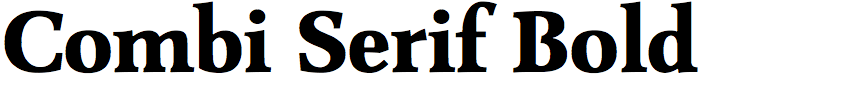 Combi Serif Bold