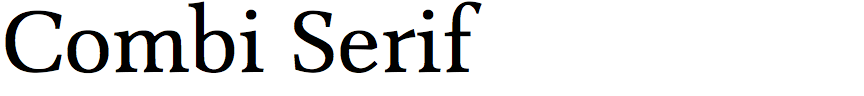 Combi Serif