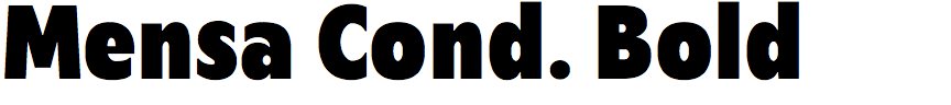 Mensa Condensed Bold