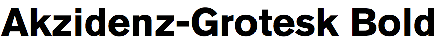 Akzidenz-Grotesk Bold