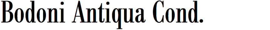 Berthold Bodoni Antiqua Condensed