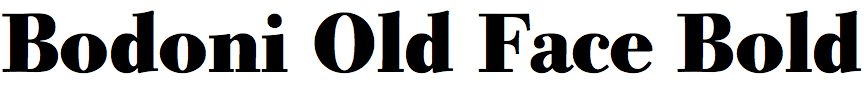 Berthold Bodoni Old Face Bold