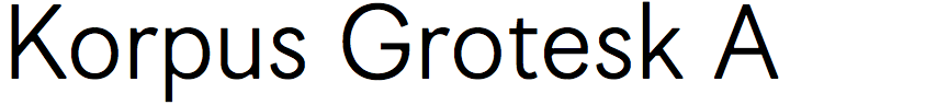 Korpus Grotesk A