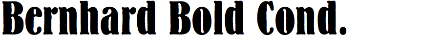 Bernhard Bold Condensed (BT)