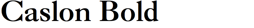 Caslon Bold