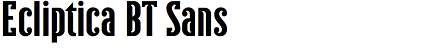 Ecliptica BT Sans