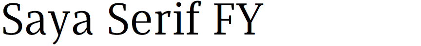 Saya Serif FY