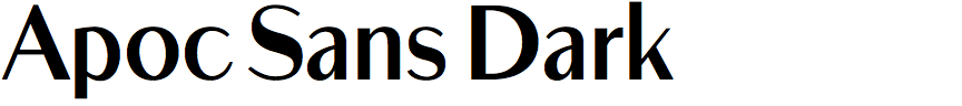 Apoc Sans Dark