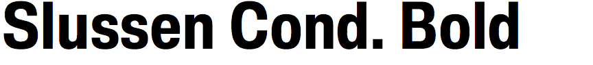 Slussen Condensed Bold