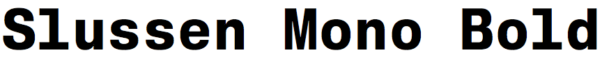 Slussen Mono Bold