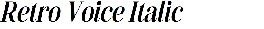 Retro Voice Italic