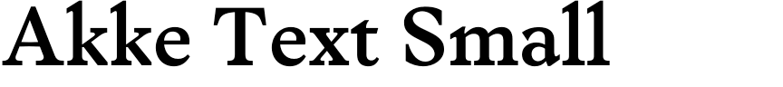 Akke Text Small