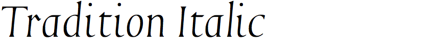 Tradition Italic