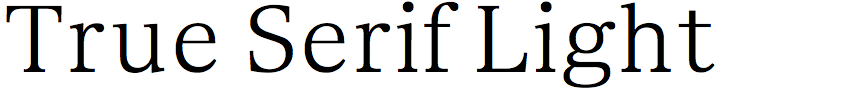True Serif Light