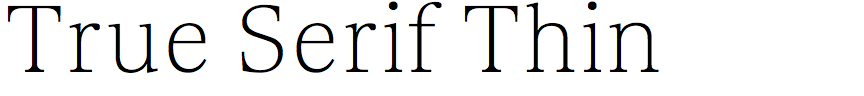 True Serif Thin