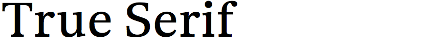 True Serif