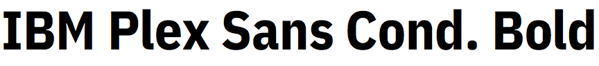 IBM Plex Sans Condensed Bold