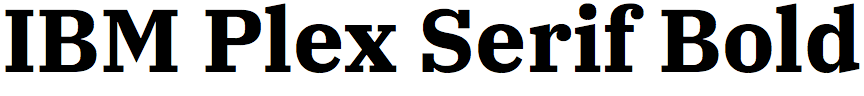IBM Plex Serif Bold