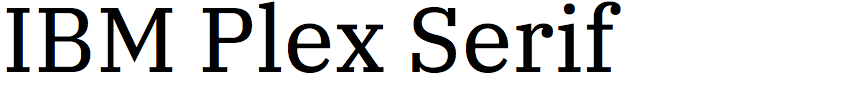 IBM Plex Serif