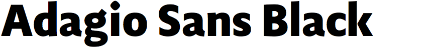 Adagio Sans Black