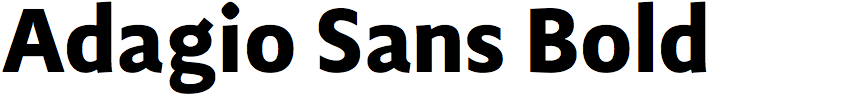 Adagio Sans Bold