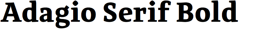 Adagio Serif Bold