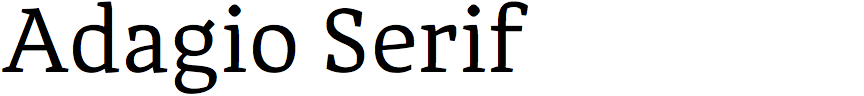 Adagio Serif