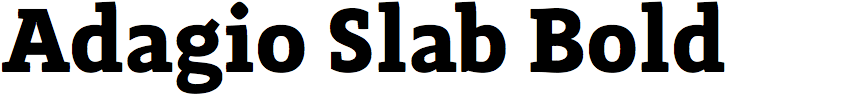 Adagio Slab Bold