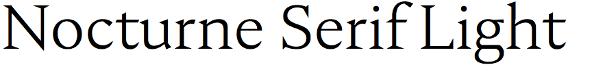 Nocturne Serif Light