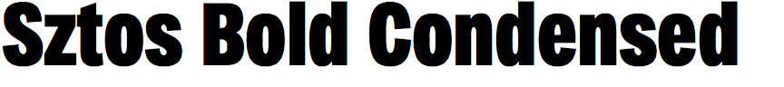 Sztos Bold Condensed