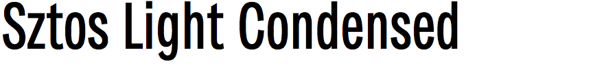 Sztos Light Condensed