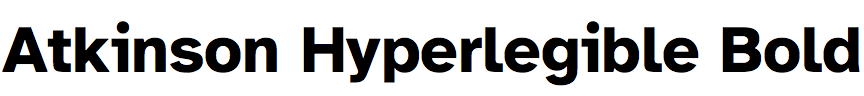 Atkinson Hyperlegible Bold